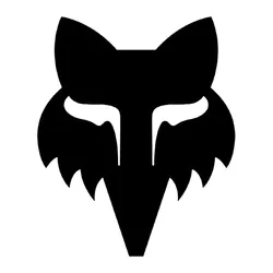 Fox Head Sticker 7" Black