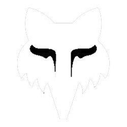 Fox Head Sticker 7" White