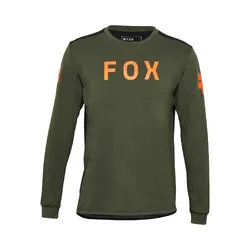 Fox Ranger DR Long Sleeve Jersey Race Youth - Dark Sage