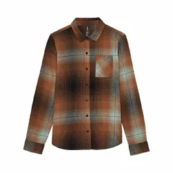 Fox Traildust Flannel Womens - Walnut