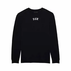Fox Race Crew Long Sleeve Prem T-Shirt - Black