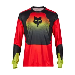 Fox Ranger Long Sleeve Jersey Revise - Red/Yellow