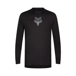 Fox Ranger Long Sleeve Jersey Head - Black