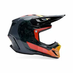 Fox V3 RS Grid Helmet Youth - Black/Orange