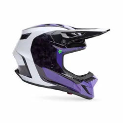 Fox V3 RS Grid Helmet Youth - Black/Purple