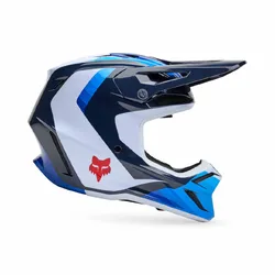 Fox V3 Fade Helmet Youth - White/Blue
