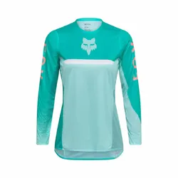 Fox Flexair Fracture Jersey Womens - Aqua