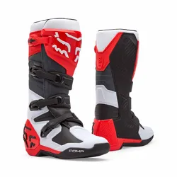 Fox Comp Boot - White/Fluro Red