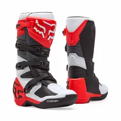 Fox Comp Boot Youth - White/Fluro Red