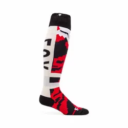 Fox 180 Kairos Sock - White/Fluro Red