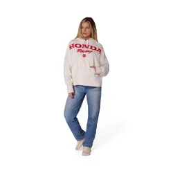 Fox Honda Oversized MW FLC Pullover Womens - Off White