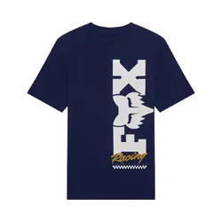 Fox Checker Short Sleeve Tee/T-Shirt - Navy