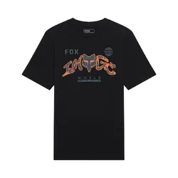 Fox Image Print T-Shirt - Black