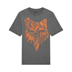 Fox Image Print HD T-Shirt - Heather Dark Grey