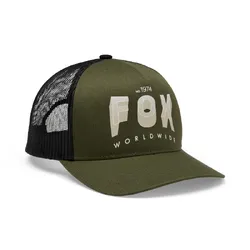 Fox Block Mesh Trucker Hat/Cap - Army - OS