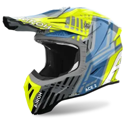 Airoh Aviator Ace 2 Proud - Yellow/Gloss Blue 