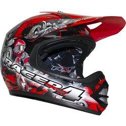 RXT Racer 4 MX Helmet Youth - Red - Large