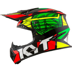 KYT Jumpshot #1 MX Helmet - Black/Green Fluoro