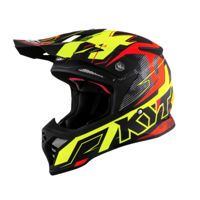 KYT Skyhawk Digger MX Helmet with MIPS - Matt Yellow/Orange