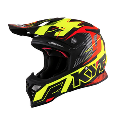 KYT Skyhawk Digger MX Helmet with MIPS - Matt Yellow/Orange