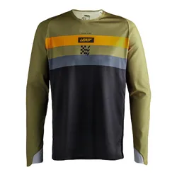 Leatt 4.5 Enduro Jersey - Stripe Khaki - Brown