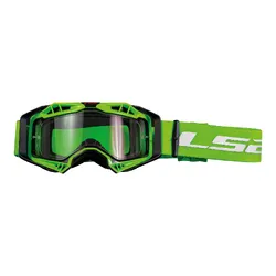 LS2 Aura Goggle - Hi Vis Green with clear lens