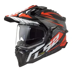LS2 MX701 Explorer Spire - Black/Titanium/Red
