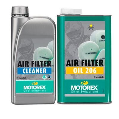 Motorex Air Filter Maintenance Pack - Oil 206 + Cleaner 1 Litre