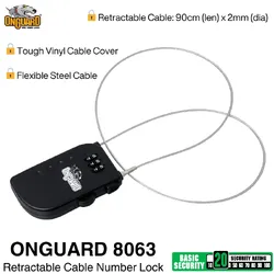 Onguard 8063 Terrier Roller Cable Lock