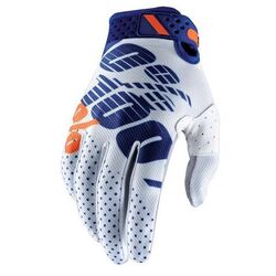 100% Ridefit MX Glove - White/Navy
