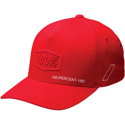 100% Shadow x-Fit Snapback Hat/Cap - Red