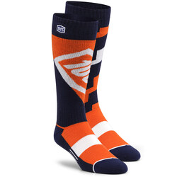 100% Torque Comfort Socks - Orange/Blue - L-XL