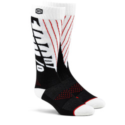 100% Torque Comfort Moto Socks - Black/White
