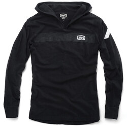 100% Hooded Sweatshirt - Gravel/Black