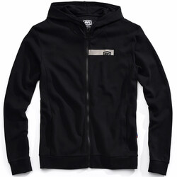 100% Chamber Zip Hooded Sweatshirt - Black