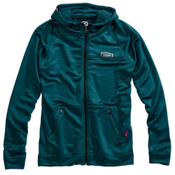 100% Union Zip Hooded Sweatshirt - Teal