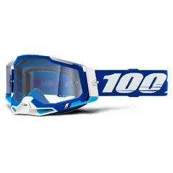 100% Racecraft2 MX Goggle Blue Clear Lens