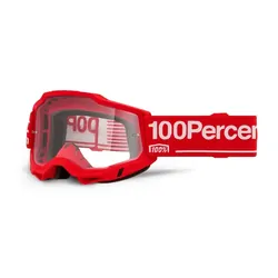 100% Accuri2 MX Goggle Wolg - Red Clear Lens