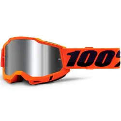 100% Accuri2 MX Goggle neon Orange Mirror Silver Lens