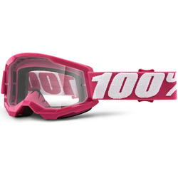 100% Strata2 MX Goggles Fletcher Clear Lens - Pink
