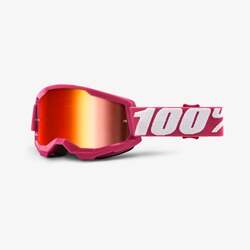 100% Strata2 MX Goggles Fletcher Mirror Lens - Pink