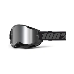 100% Strata 2 Goggle - Black/Mirror Silver