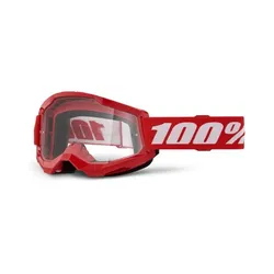 100% Strata 2 Junior Goggle - Red/Clear