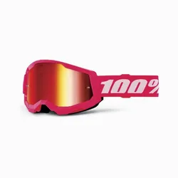 100% Strata 2 Junior Goggle - Pink/Mirror Red