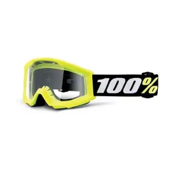 100% Strata Mini MX Goggles Clear Lens - Yellow