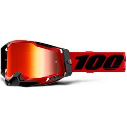 100% Racecraft2 MX Goggle Red Mirror Red Lens