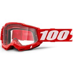 100% Accuri2 MX Goggle Red Clear Lens