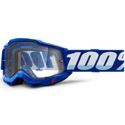 100% Accuri2 Enduro Moto MX Goggle Blue Clear Lens