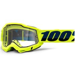 100% Accuri2 Enduro Moto MX Goggle Yellow Clear Lens