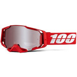 100% Armega Goggle War HiPER Lens - Red/Silver